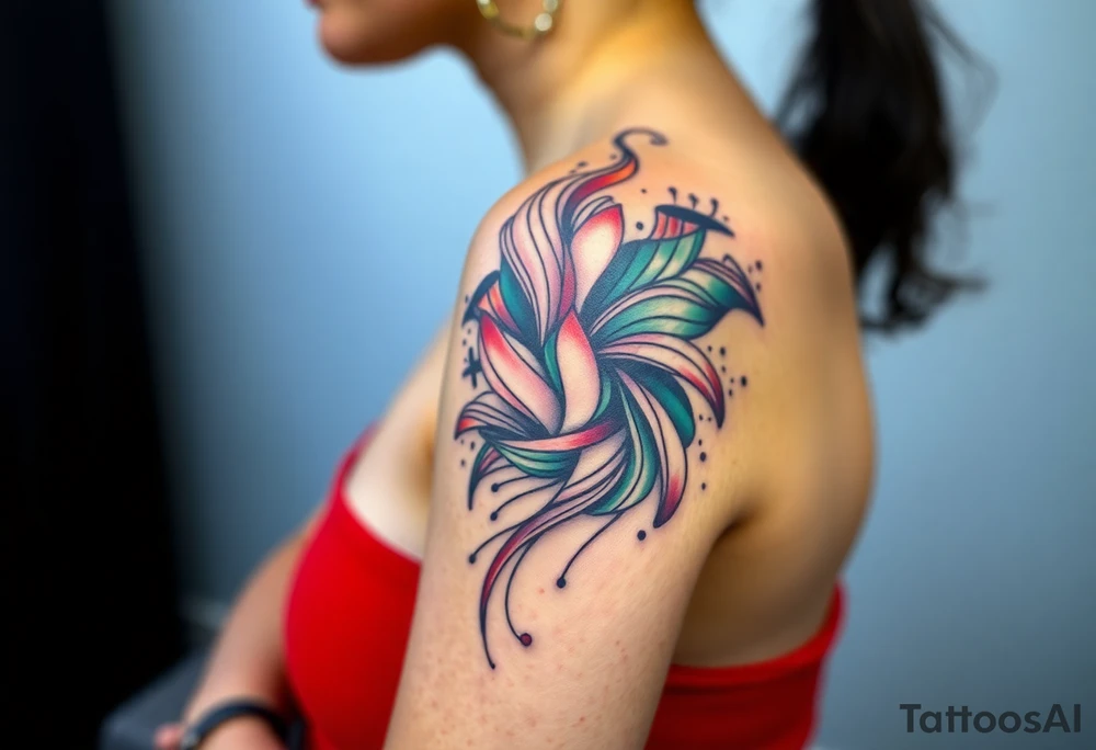 A tatuagem deve expressar força, liberdade e conexão com a multiplicidade da vida, incorporando elementos abstratos e fluidos, com linhas que sugiram movimento e transformação contínua. Evite clichês e busque um design original e significativo. tattoo idea