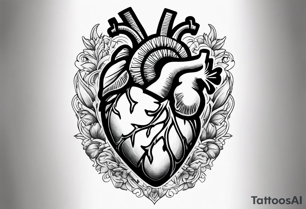 Broken Heart that says Never Say Never tattoo idea