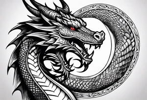 Dragon with a heart tattoo idea