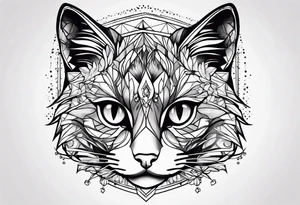 a cute cat tattoo idea