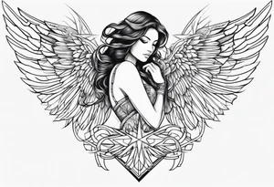 Survival love angel tattoo idea