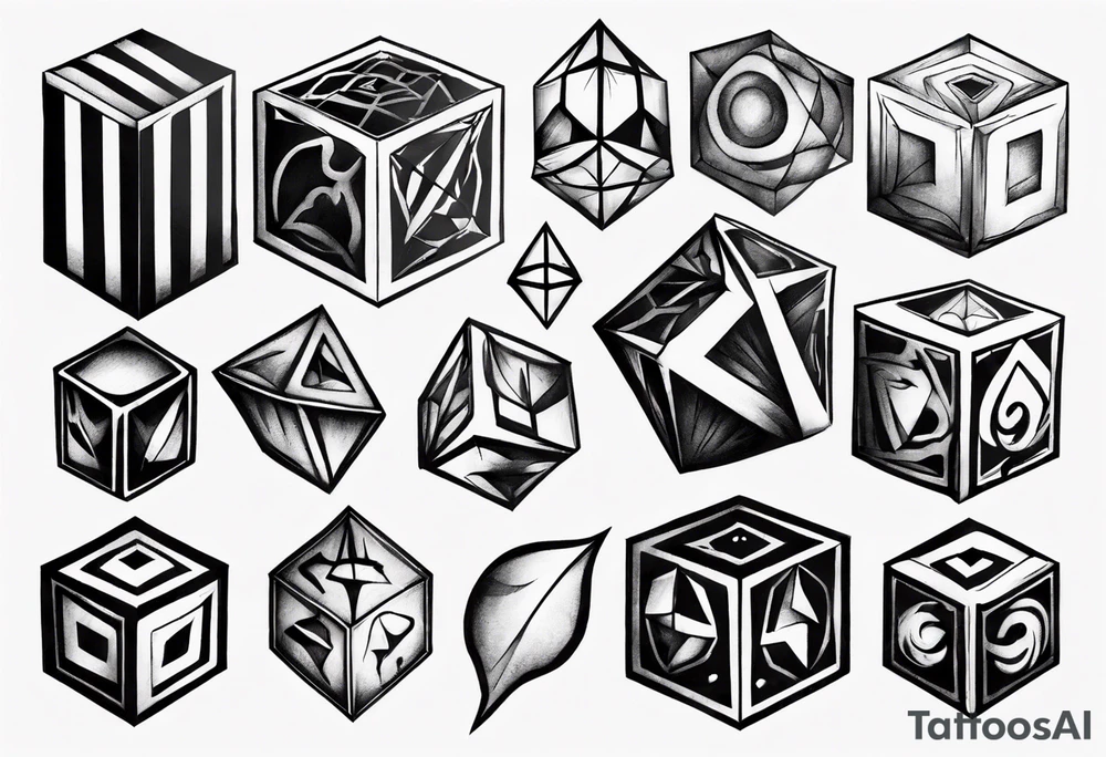 cubes tattoo idea