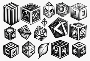 cubes tattoo idea