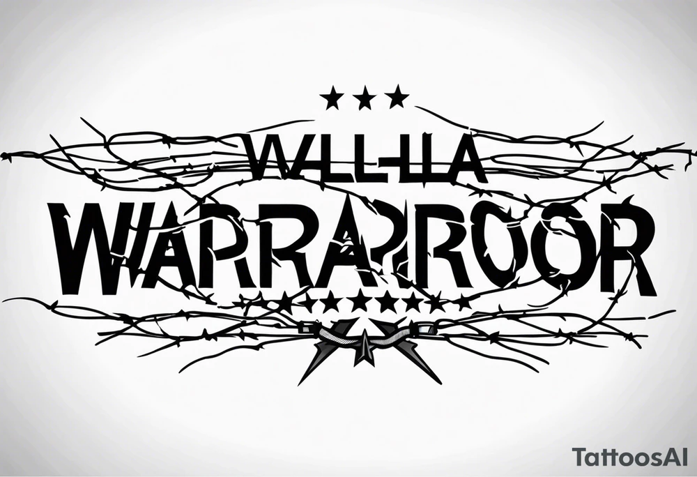 Wounded warrior valhalla barb wire tattoo idea
