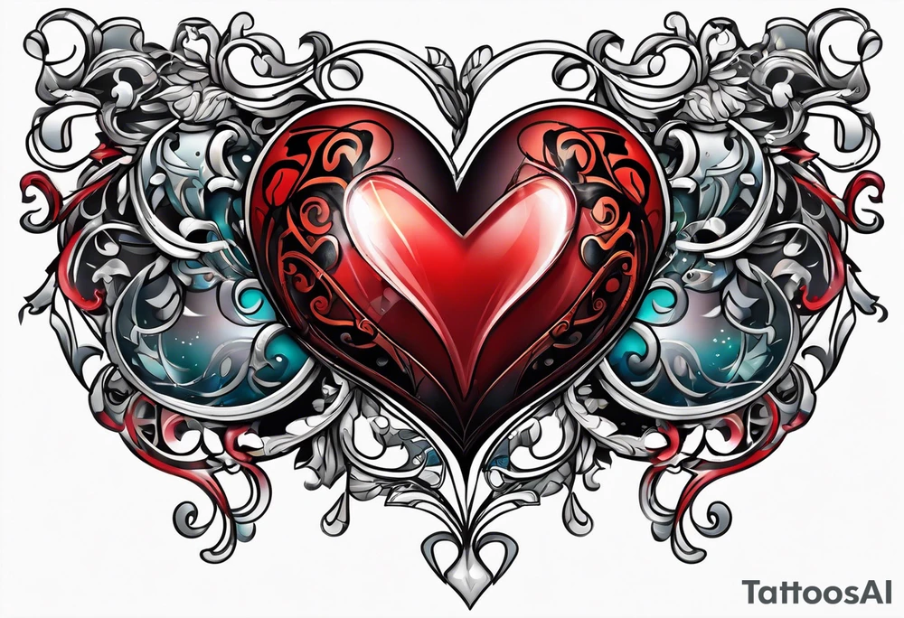 52, heart tattoo idea