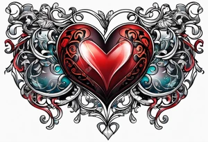 52, heart tattoo idea