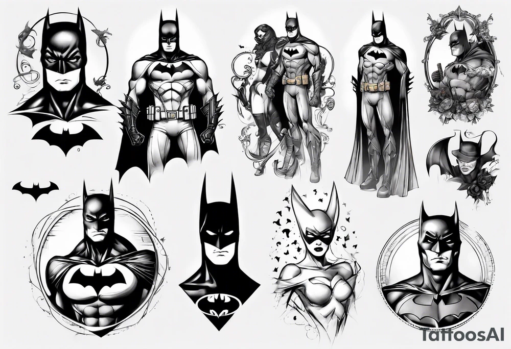 batman gotham sleeve tattoo idea