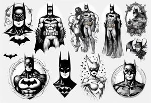 batman gotham sleeve tattoo idea