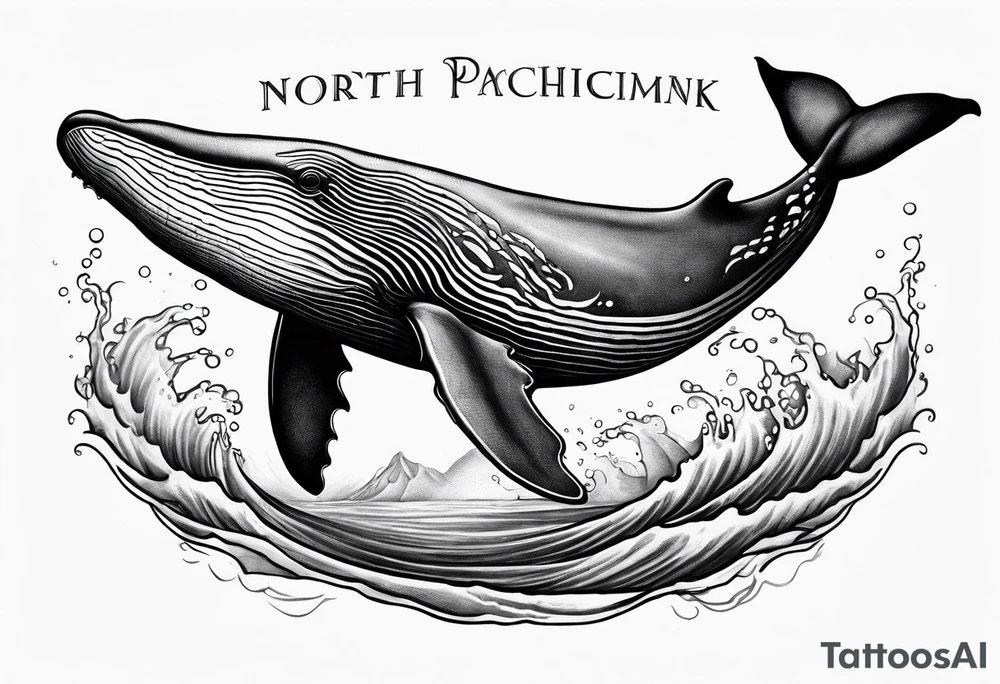 Backwards Breaching North Pacific humpback whale tattoo idea Backwards Breaching North Pacific humpback whale tattoo idea