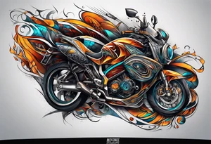 Bio mechanical full sleeve tattoo idea