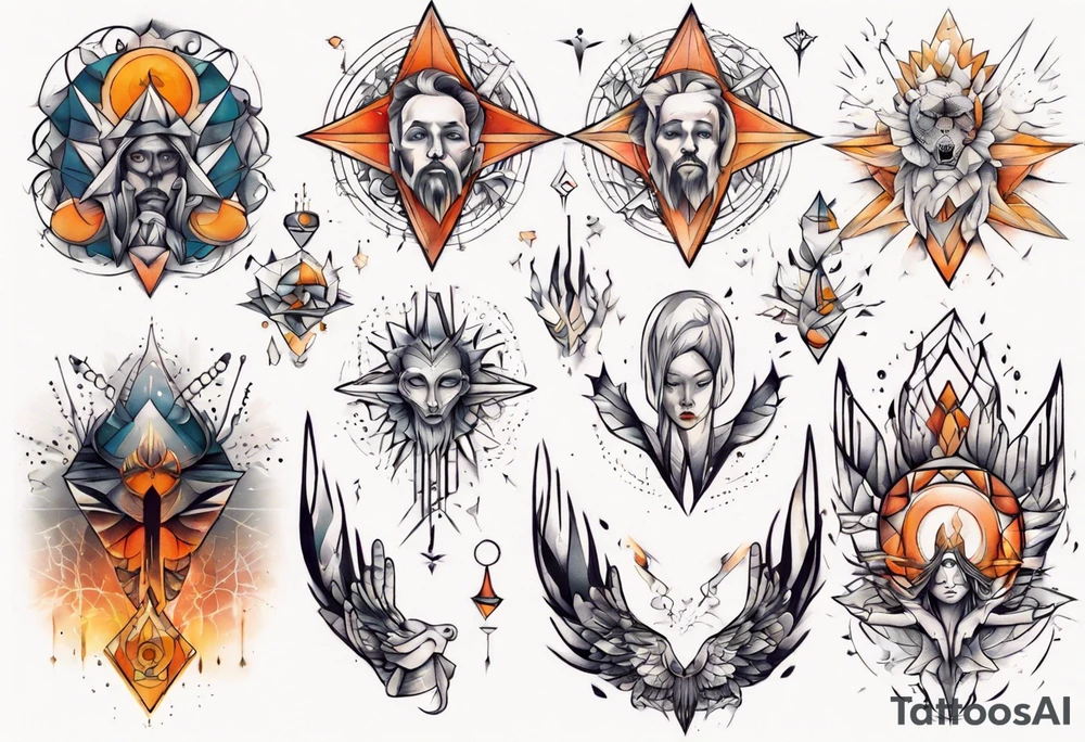 Light liberating people from fear tattoo idea