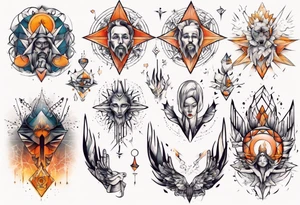 Light liberating people from fear tattoo idea