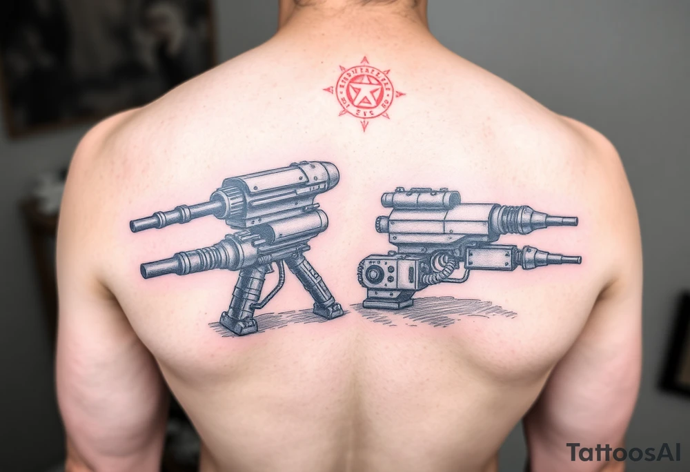 Watcher and burrower machines from horizon forbidden west in full colour as a forearm wraparound tattoo idea