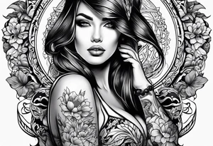 woman with boobs tattoo idea