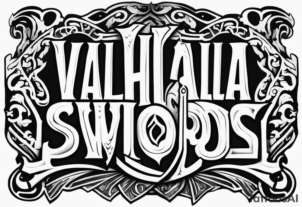 Valhalla swords tattoo idea
