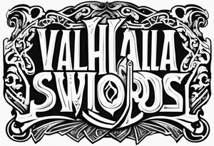 Valhalla swords tattoo idea