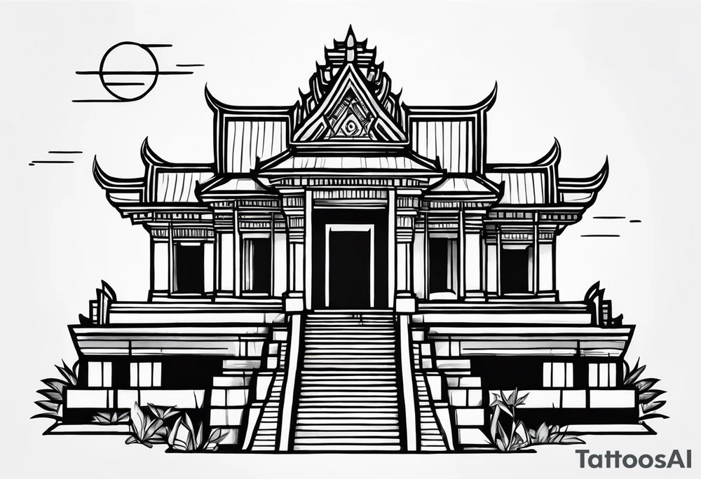 Angkor watt temple tattoo idea