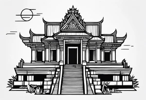 Angkor watt temple tattoo idea