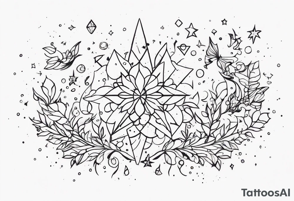 Sparkles scattered tattoo idea