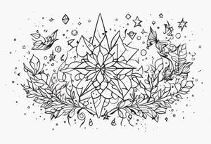 Sparkles scattered tattoo idea