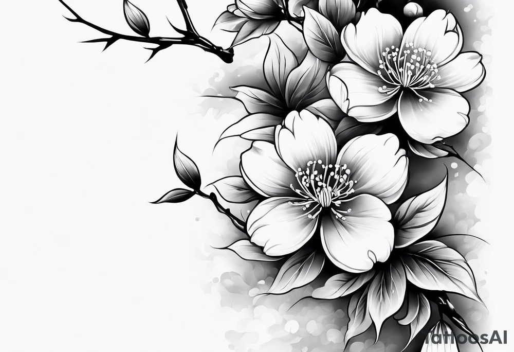 Japanese cherry blossoms forearm tattoo tattoo idea