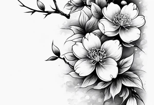 Japanese cherry blossoms forearm tattoo tattoo idea