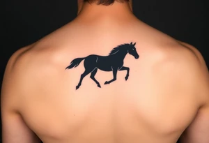 horse silhouette tattoo idea