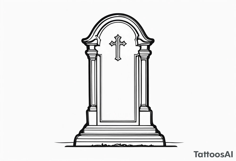 Gravestone without cross tattoo design tattoo idea