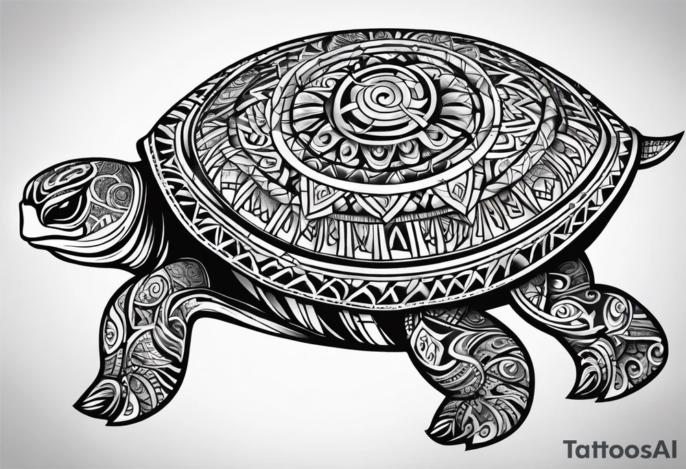 Tribal turtle tattoo idea
