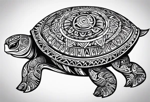 Tribal turtle tattoo idea