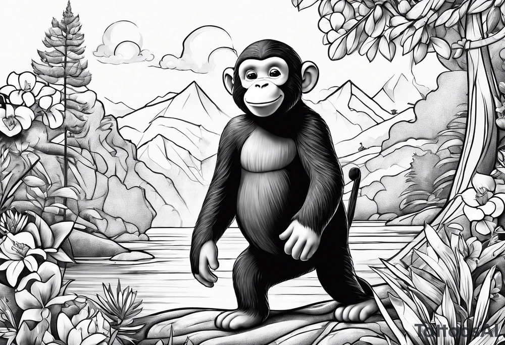 Curious George tattoo idea