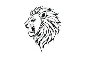 powerful lion tattoo idea