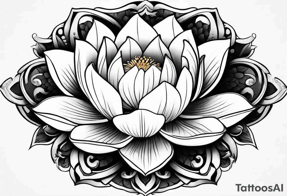 Lotus flower tattoo idea