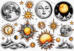 sonne und mond tattoo idea