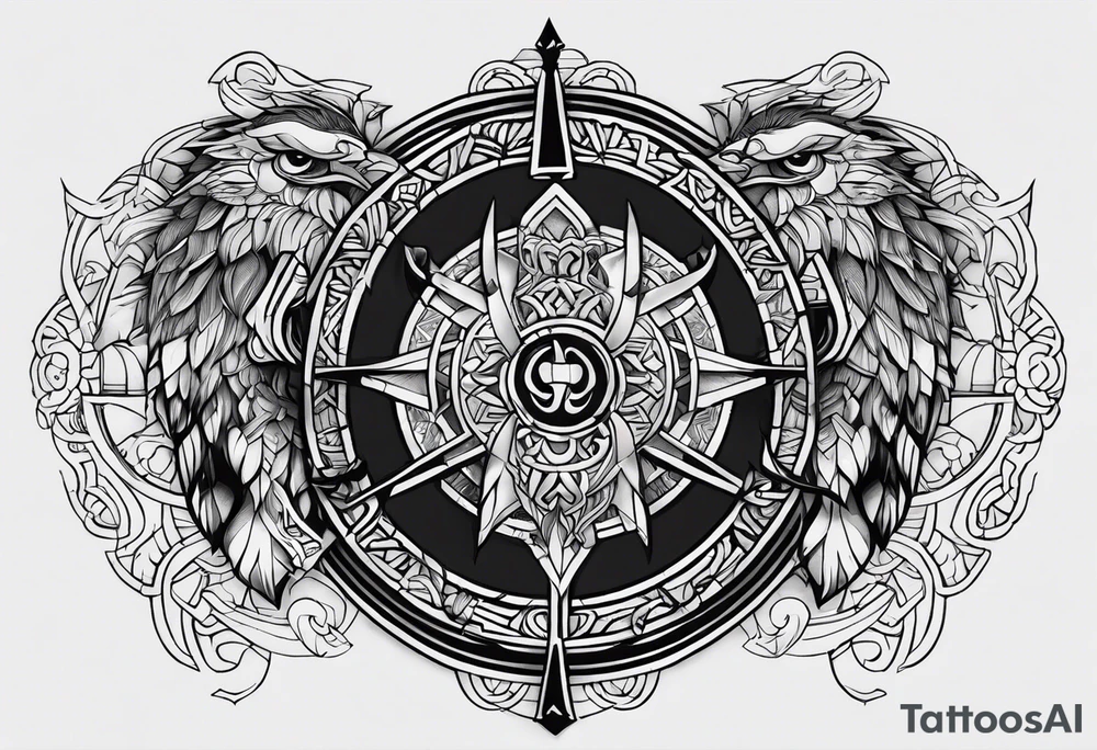 You need to make a Tattoo with significant of brotherhood in the mitology of the warriors of new zeland or Vikings and minimalist tattoo idea