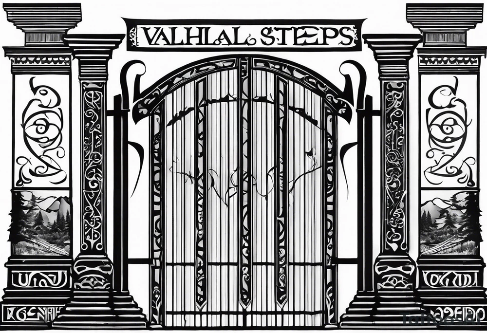 Valhalla steps gates tattoo idea