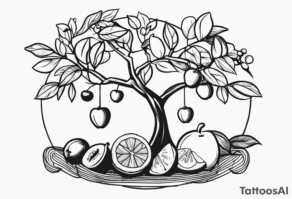 trees with FRUIT tattoo idea