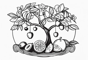 trees with FRUIT tattoo idea