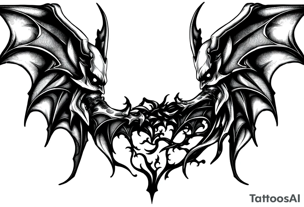 good vs evil tattoo idea