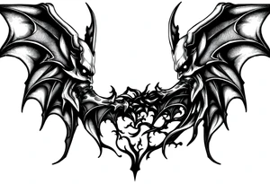 good vs evil tattoo idea