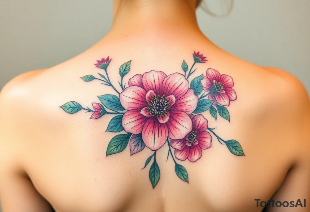 Looking for a cover-up tattoo with flowers pastel colors for months September, January, June, May, and July. tattoo idea