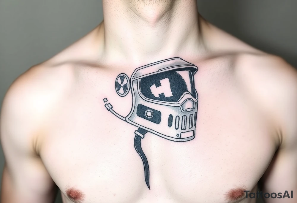 helmet tattoo idea
