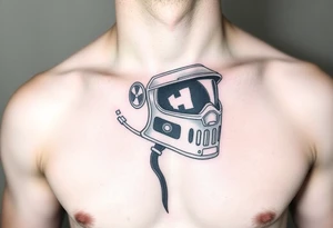 helmet tattoo idea