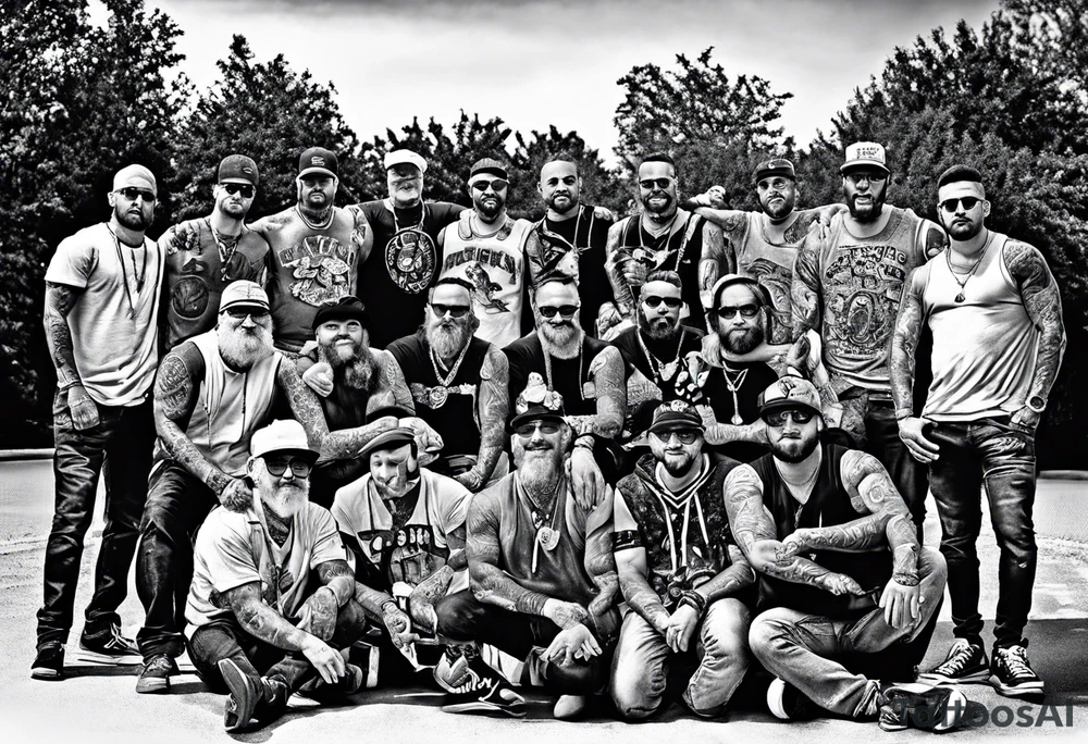 this is about friendship. 10 friends, all men, from cherry hill, new jersey. tattoo idea
