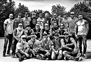 this is about friendship. 10 friends, all men, from cherry hill, new jersey. tattoo idea