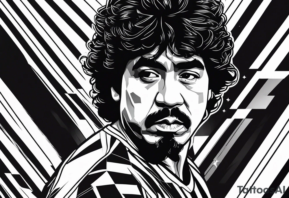 Maradona with number 10 tattoo idea