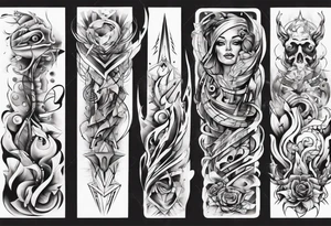 abstract tattoo for full arms tattoo idea