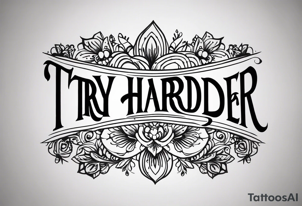 “Try harder” in another language  for a finger tattoo tattoo idea