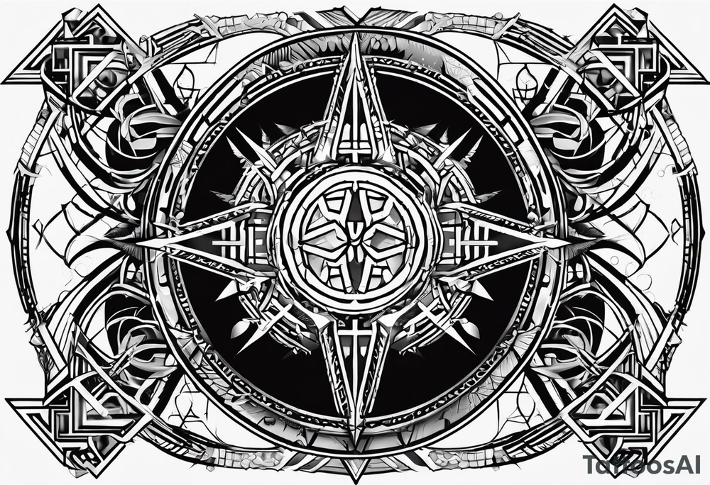 Cyber sigil with the name krah tattoo idea