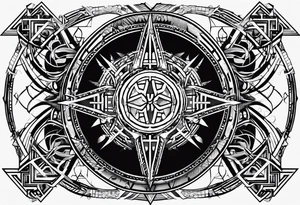 Cyber sigil with the name krah tattoo idea